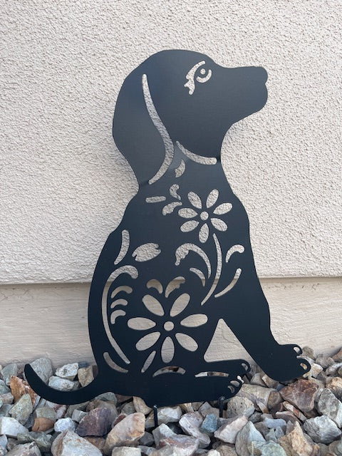 Dog Silhouette Stake