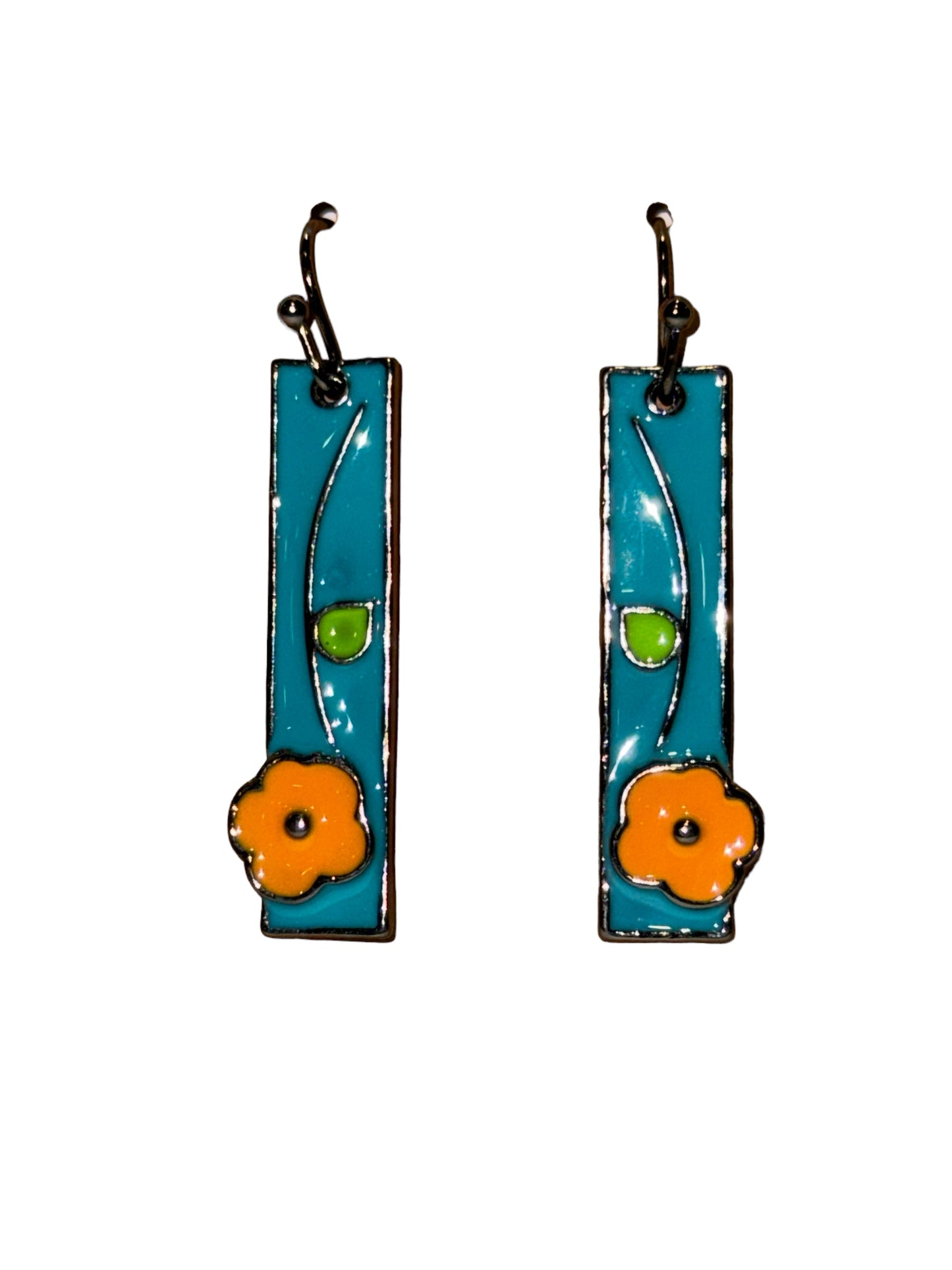 Enamel Flower Earrings