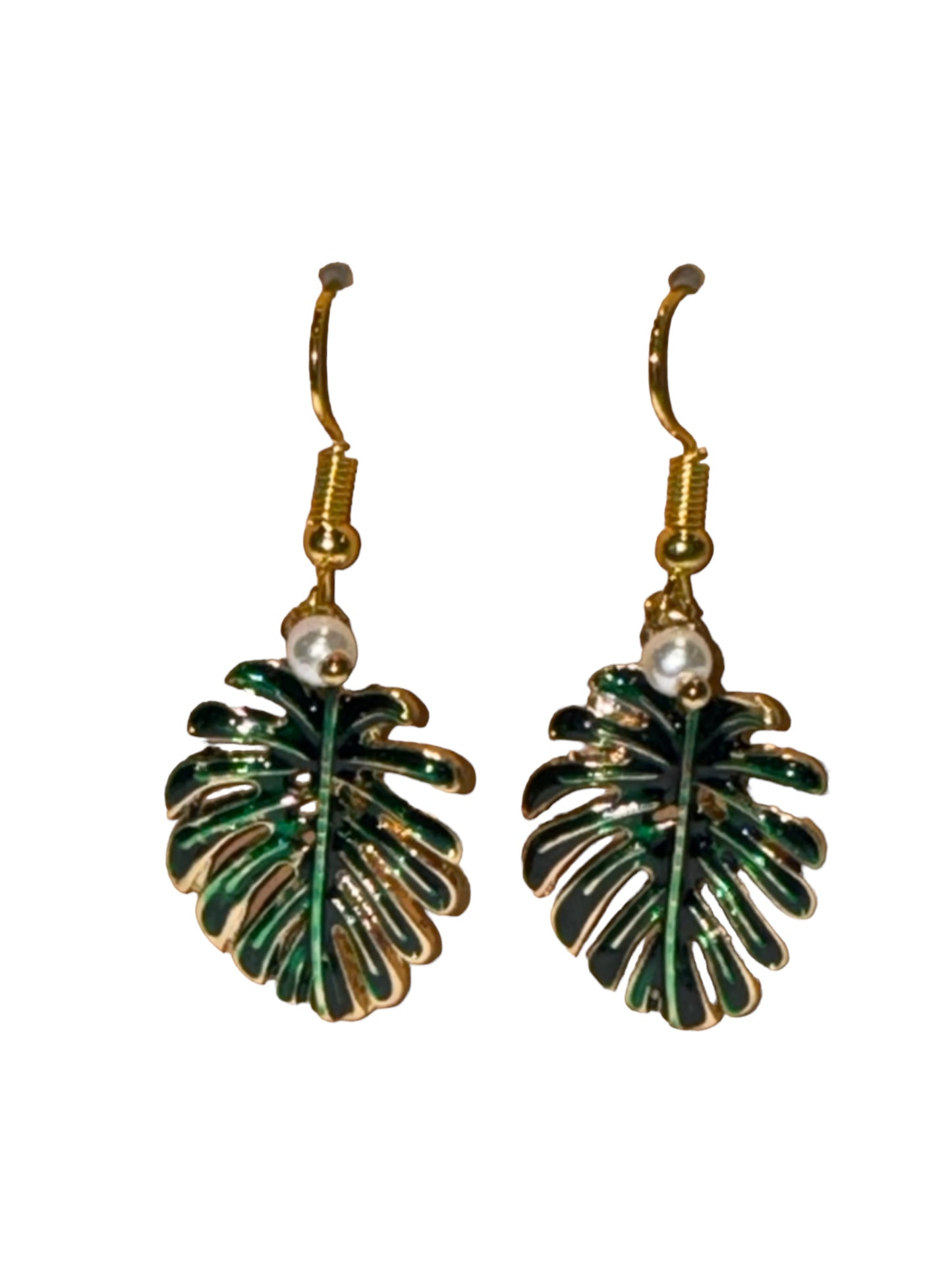 Green Leaf Earrings